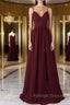 Burgundy tulle lace Prom Dresses Long burgundy lace Prom Dresses