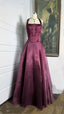 Burgundy Red Vintage Elegant Shiny Beaded Long Tulle Ball Gown Evening Dress Party Dress