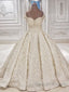 Cap sleeves Off the shoulder Lace Appliques Ball Gown Wedding Dress