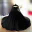 Vintage Gothic Style Black Quinceanera Dresses, Ball Gowns With Cape Prom Dresses