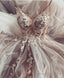 A Line Spaghetti Straps Long Prom Dresses