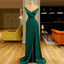 Dark Green Prom Dresses, Mermaid Long Fairy Prom Dresses