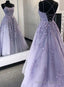 Purple Prom Dress, Lace Prom Dress, Formal Dress