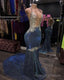 Deep V Neck Prom Dresses, Lace