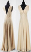 V Neck Sleeveless Party Dress, Long Prom Dress