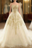 Champagne Lace Long Wedding Dresses Champagne Bridal Dresses Champagne Lace Wedding Prom Gown