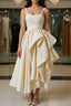 Champagne Tea Length Prom Dress Champagne Tea Length Prom Homecoming Dress