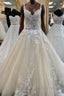 Champagne tulle lace long prom Dresses champagne Prom Dresses