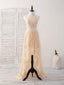Champagne Two Pieces Lace Long Prom Dress Lace Prom Dress