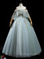 Charming Princess Light Green Tulle with Lace Flowers Prom Dresses Light Green Prom Dresses