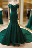 Charming Sweetheart Long Mermaid Gowns, Green Prom Dress