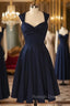 Cheap Short Blue Chiffon homecoming dresses