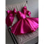 Chic A-Line Satin Straps Short White Homecoming Dresses 20Th Birthday Outfits
