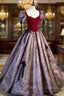 Chic A Line Short Sleeve Prom Dress, Cute Prom Prom Dress