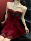Chic A-Line Sweetheart Red Lace Homecoming Dress Birthday Dresses Birthday Outfits