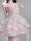 Chic Ball Gowns Spaghetti Straps Lolita Dresses Pink Birthday Dress Birthday Outfits