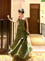 Chic Green Straps Sweetheart Long Prom Dresses Green Prom Dresses Prom Dresses