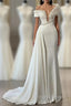 Chic V-neck Off-the-shoulder Beading Sleeveless Mermaid Bridal Dress