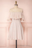 Chiffon 3/4 Sleeves Appliques Lace Bridesmaids Dress