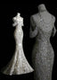 Classy Mermaid Off The Shoulder Silver Sequin Long Prom Dresses Prom Dress