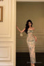 Classy Sheath Spaghetti Straps Green Floral Lace Prom Dress Birthday Outfits Prom Gowns