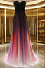 Custom Made Backless Ombre Chiffon Long Prom Dresses Ombre Bridesmaid Dress Prom Dress