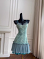 Cute A-Line Spaghetti Straps Lace Birthday Outfit Homecoming Dresses