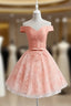 Cute Lovely Off Shoulder Tulle with Lace Prom Dress, Prom Dress
