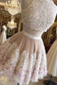 Cute Two Pieces Applique Short Prom Dresses Homecoming Dresses