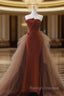 Dark Coffee Long Prom Dress Dark Coffee Long Prom Graduation Dress
