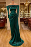 Dark Green Off-the-Shoulder Mermaid Prom Dress Long Evening Gowns Online