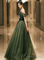 Dark Green Sweetheart Off Shoulder Long Formal Gown, Green Sweet 16 Dresses