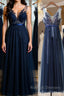 Dark Navy Blue Lace Prom Dress Dark Navy Blue Lace Prom Bridesmaid Dress