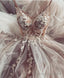 A Line Spaghetti Straps Long Prom Dresses