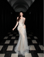 Dreamy Mermaid Strapless High-Slit Rhinestone Tulle Long Formal Prom Dress