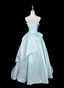 Dreamy Mint Light Blue A-Line Strapless Satin Formal Prom Dress
