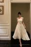 Elegant A-Line Halter White Lace Prom Dress Birthday Outfits Prom Gowns