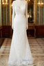 Elegant Appliques V Neck Sheath Wedding Dresses