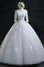 Elegant Ball Gown Bateau Long Tulle Wedding Dress With Lace