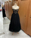 Elegant Black Dot Tulle Corset Dresses