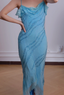 Elegant Blue Mermaid Chiffon Long Formal Prom Dress