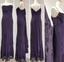 Elegant Deep Purple Mermaid Embroidered Chiffon Long Formal Prom Dress