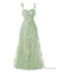 Elegant Embroidery Light Green Prom Dresses Sweetheart Spaghetti Straps A Line Party Dress Long Simple Formal Dress