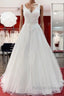 Elegant Long A Line Princess Tulle Sweetheart Ruffles Wedding Dresses