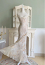 Elegant Mermaid Spaghetti Straps Long Chiffon Long Formal Prom Dress