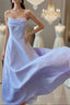 Elegant Purple Spaghetti Straps Prom Dress Fairy Formal Party Gown Evening Dress