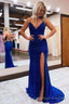 Elegant Royal Blue Mermaid Long Prom Dress