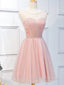 Elegant Short Pink Tulle Prom Dress Short Pink Tulle Prom Homecoming Dress