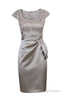 Elegant Short Silver Cap Sleeves Mother Of The Bride Dresses Homecoming Dresses