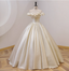 Elegant Vintage One-Shoulder Ruffle Shiny Satin Ball Gown Prom Dress Sweet 16 Dress